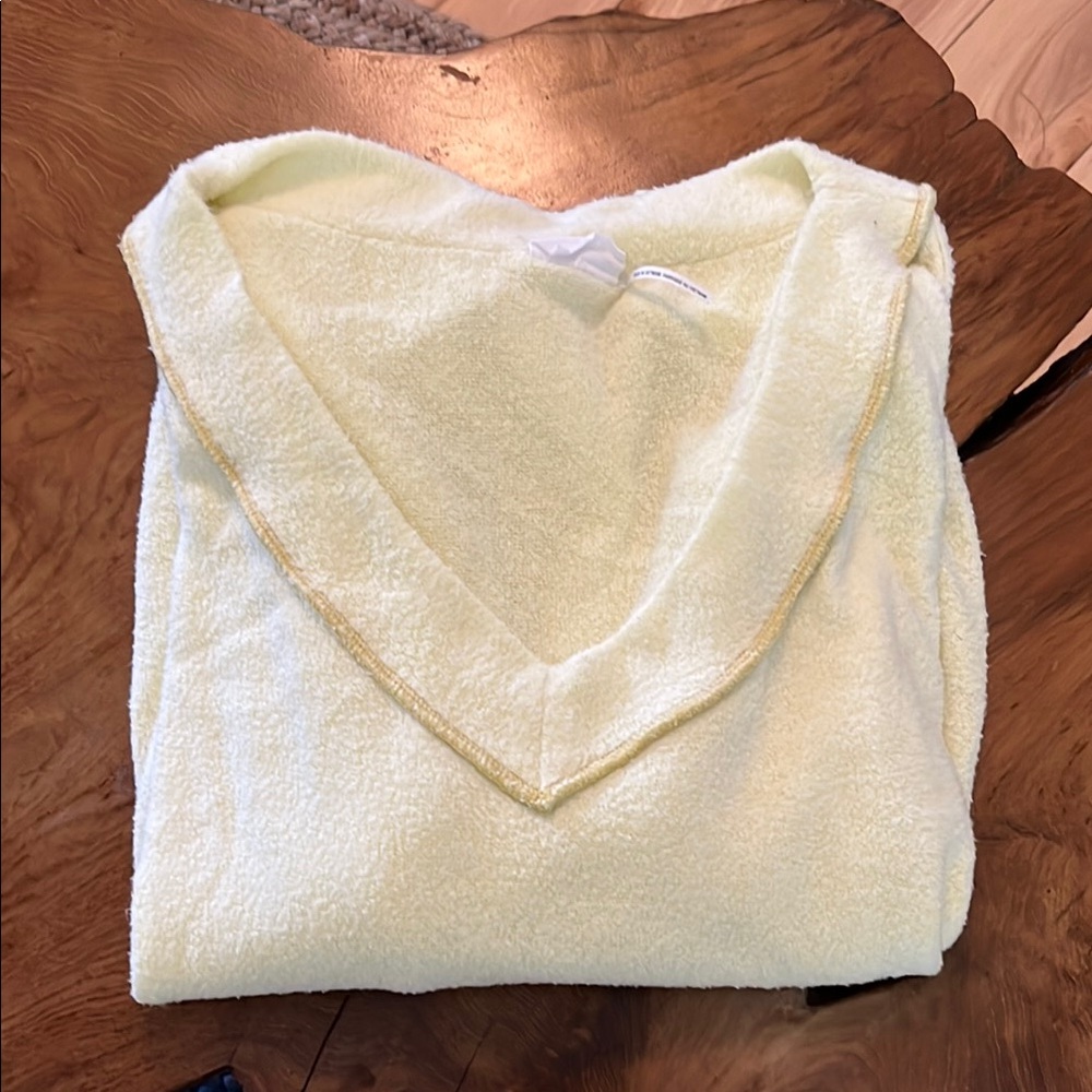 Urban Outfitters Pale Yellow Hooded Sweatshirt